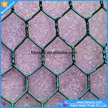 1 inch 20 Gauge PVC Coated Green Hexagonal Wire Mesh / Hex Netting